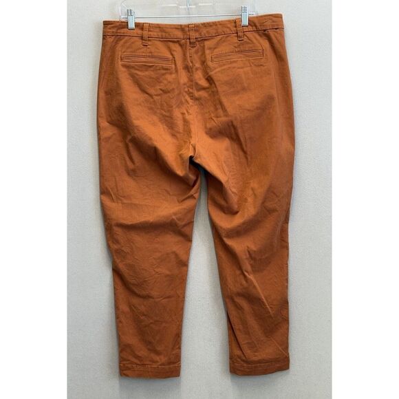 J Crew Women's Size 14 Orange High Rise Girlfriend‎ Chino Pants - Picture 2 of 10
